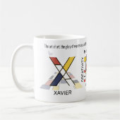 Neoplastizismus Kunst Stilvolles Monogramm. Buchst Kaffeetasse (Links)