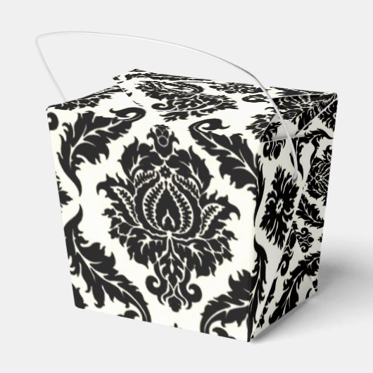 Neopolitan Damask Paisley | SCHWARZ-WEISS Geschenkschachtel (Rückseite)