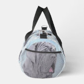 Neopolitan Mastiff Gemälde Grau Original Dog Art Duffle Bag (Rechts)