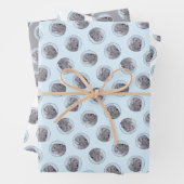 Neopolitan Mastiff Gemälde Grau Original Dog Art Geschenkpapier Set (Beispiel)