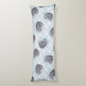 Neopolitan Mastiff Gemälde Grau Original Dog Art Seitenschläferkissen (Rückseite (Vertikal))