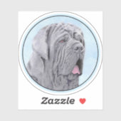 Neopolitan Mastiff Painting - Original Dog Art Aufkleber (Blatt)