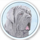 Neopolitan Mastiff Painting - Original Dog Art Aufkleber (Vorderseite)