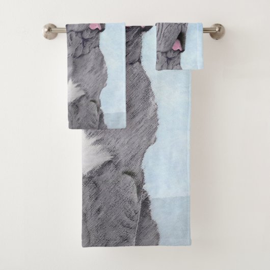 Neopolitan Mastiff Painting - Original Dog Art Badhandtuch Set (Insitu)