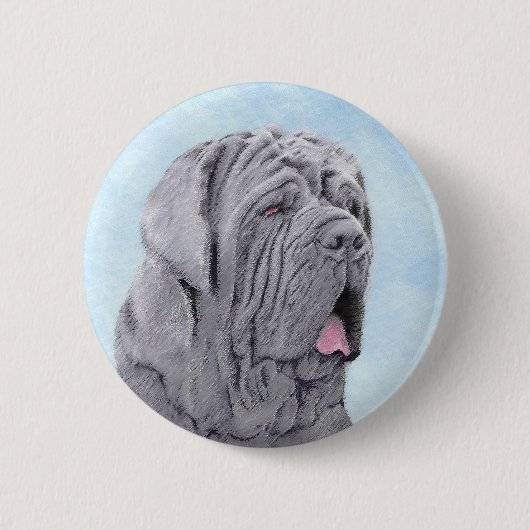 Neopolitan Mastiff Painting - Original Dog Art Button (Vorderseite)