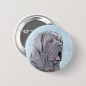 Neopolitan Mastiff Painting - Original Dog Art Button (Vorne & Hinten)