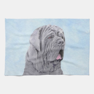 Neopolitan Mastiff Painting - Original Dog Art Geschirrtuch