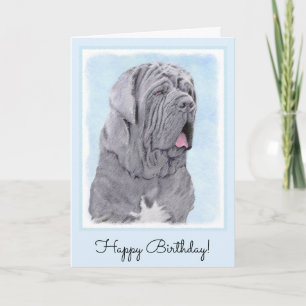 Neopolitan Mastiff Painting - Original Dog Art Karte