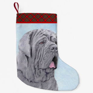 Neopolitan Mastiff Painting - Original Dog Art Kleiner Weihnachtsstrumpf