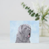 Neopolitan Mastiff Painting - Original Dog Art Postkarte (Stehend Vorderseite)