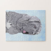 Neopolitan Mastiff Painting - Original Dog Art Puzzle (Horizontal)