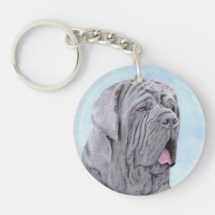 Neopolitan Mastiff Painting - Original Dog Art Schlüsselanhänger
