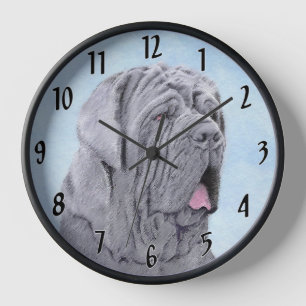 Neopolitan Mastiff Painting - Original Dog Art Uhr