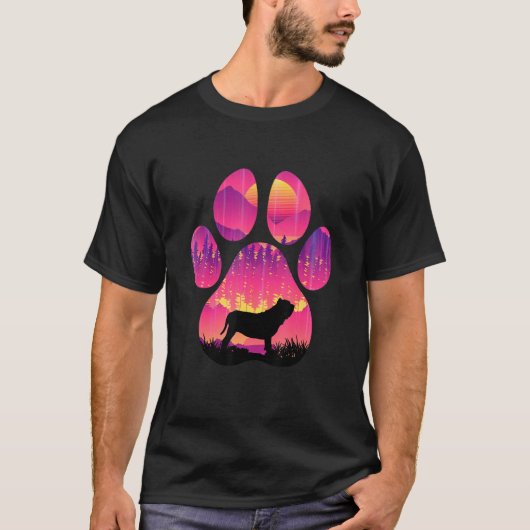 Neopolitan Mastiff Paw Mama Vater Dog Damen Männer T-Shirt (Vorderseite)