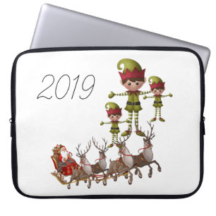 Neopren Christmas Laptop Sleeve 15 Zoll, Elf