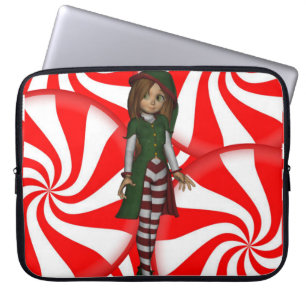 Neopren Christmas Laptop Sleeve 15 Zoll, Elf