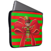 Neopren Christmas Laptop Sleeve 15 Zoll, Elf (Vorne Rechts)