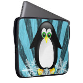Neopren Christmas Laptop Sleeve 15 Zoll, Pinguin (Vorne Rechts)