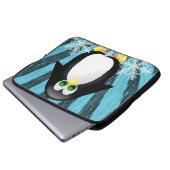 Neopren Christmas Laptop Sleeve 15 Zoll, Pinguin (Vorne Knopf)