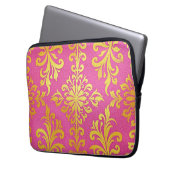 Neopren Gold Glitzer Pink Notebook-Case Laptopschutzhülle (Vorderseite Links)