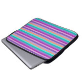 Neopren Laptop Schlauch 15" Lila Linien Laptopschutzhülle (Vorne Knopf)