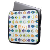 Neopren-Laptop-Sieb 10 in tropischem Fischmuster Laptopschutzhülle (Vorderseite Links)