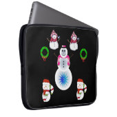 Neopren Weihnachten Laptop-Sieb 15 Zoll, Schneeman Laptopschutzhülle (Vorne Rechts)
