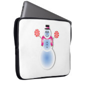 Neopren Weihnachten Laptop-Sieb 15 Zoll, Schneeman Laptopschutzhülle (Vorne Rechts)