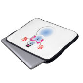 Neopren Weihnachten Laptop-Sieb 15 Zoll, Schneeman Laptopschutzhülle (Vorne Knopf)