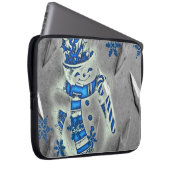 Neopren Weihnachten Laptop-Sieb 15 Zoll, Schneeman Laptopschutzhülle (Vorne Rechts)