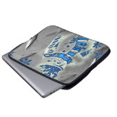 Neopren Weihnachten Laptop-Sieb 15 Zoll, Schneeman Laptopschutzhülle (Vorne Knopf)