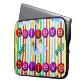 Neopren Weihnachtsschläfchen 15 in, glauben Laptopschutzhülle (Vorderseite Links)