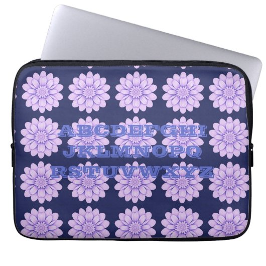 Neoprene Lavender Blume Notebook-Case Laptopschutzhülle (Vorderseite)