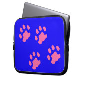 Neoprenschlauch, rosa Paws, 10 Zoll Laptopschutzhülle (Vorderseite Links)