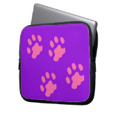Neoprenschlauch, rosa Paws, 10 Zoll Laptopschutzhülle (Vorderseite Links)