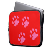 Neoprenschlauch, rosa Paws, 10 Zoll Laptopschutzhülle (Vorderseite Links)