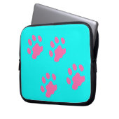 Neoprenschlauch, rosa Paws, 10 Zoll Laptopschutzhülle (Vorderseite Links)