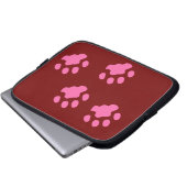 Neoprenschlauch, rosa Paws, 10 Zoll Laptopschutzhülle (Vorne Knopf)