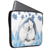 Neoprenweihnachtsschläfte 15 in. Polar Bear Laptopschutzhülle (Vorne Rechts)