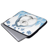Neoprenweihnachtsschläfte 15 in. Polar Bear Laptopschutzhülle (Vorne Knopf)