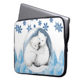 Neoprenweihnachtsschläfte 15 in. Polar Bear Laptopschutzhülle (Vorderseite Links)
