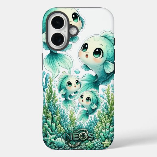 Neos Kawaii Sternzeichen Fische Case-Mate iPhone Hülle (Rückseite)