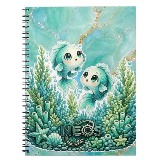 Neos Kawaii Sternzeichen Fische Notizblock (Vorderseite)