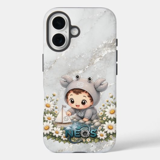 Neos Kawaii Sternzeichen Krebs Case-Mate iPhone Hülle (Rückseite)