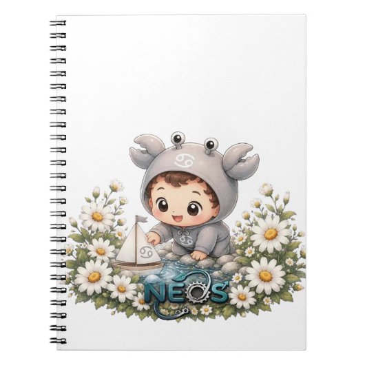 Neos Kawaii Sternzeichen Krebs Notizblock (Vorderseite)