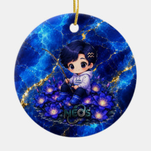 Neos Kawaii Sternzeichen Wassermann Keramik Ornament