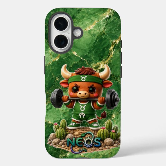 Neos Zodiac Kawaii Stier Case-Mate iPhone Hülle (Rückseite)
