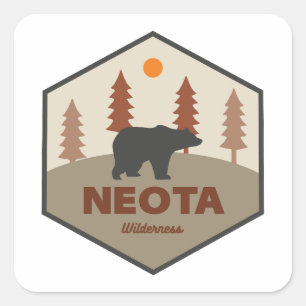 Neota Wilderness Colorado Bear Quadratischer Aufkleber
