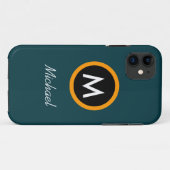 Neoteric Monogramm-Namenschablone Case-Mate iPhone Hülle (Rückseite (Horizontal))