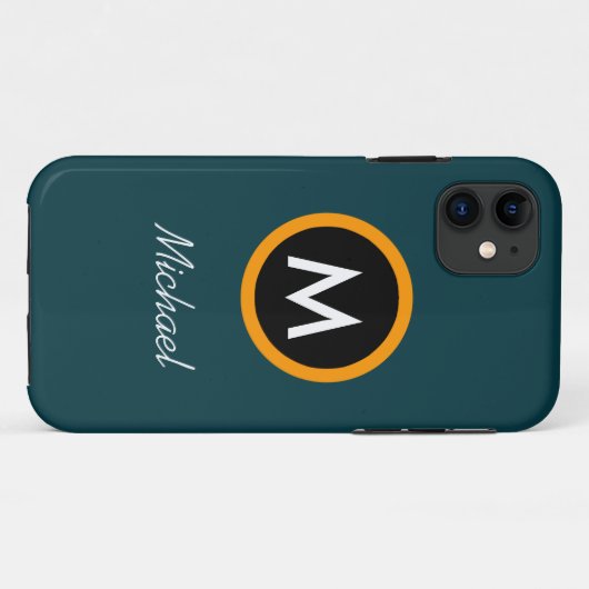 Neoteric Monogramm-Namenschablone Case-Mate iPhone Hülle (Rückseite (Horizontal))